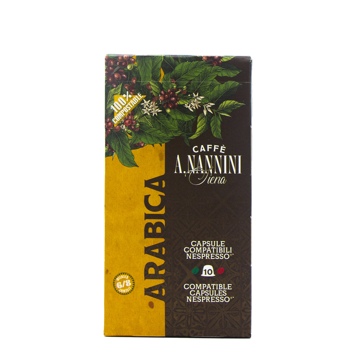 100% Arabica capsules compatible with Nespresso